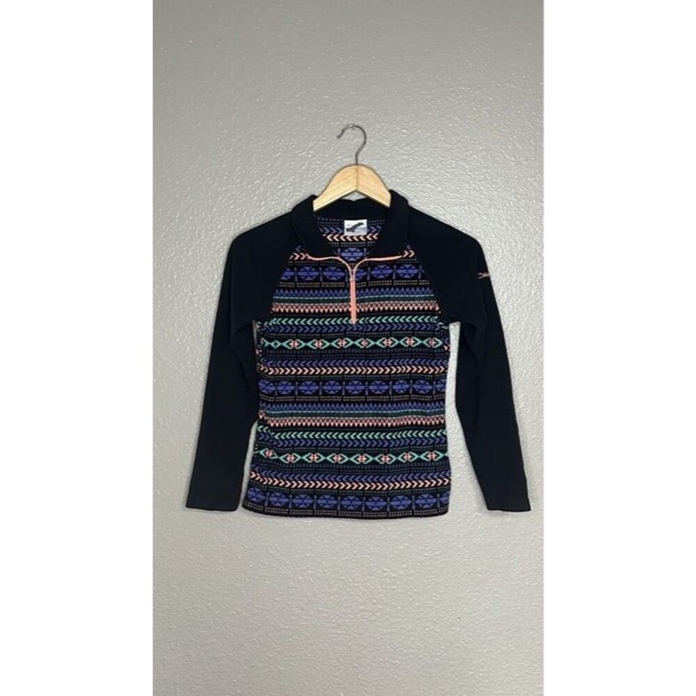 Columbia Girls Quarter Zip Fleece Aztec Print Pullover